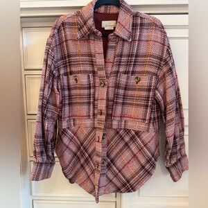 Anthropologie Plaid Button-Up Women's Jacket